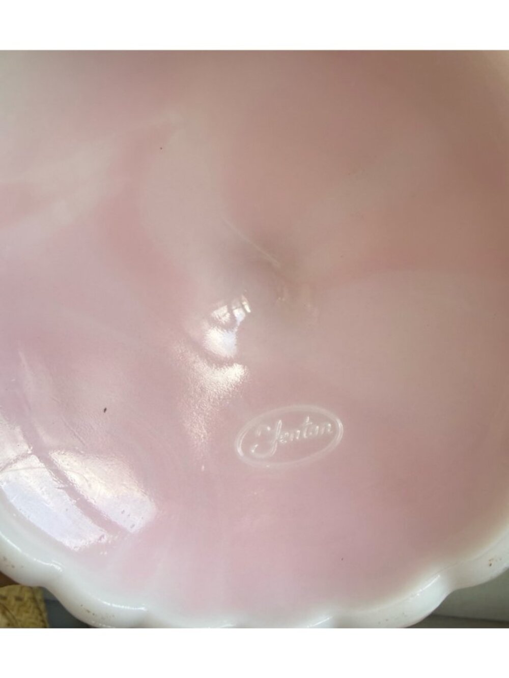 Vintage 60s Fenton Rosalene Pink Water Lily candle holders - Picture 9 of 9